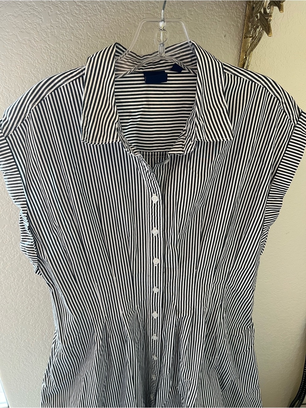 GAP Poplin Midi Shirtdress Striped 100% Cotton - Picture 5 of 10